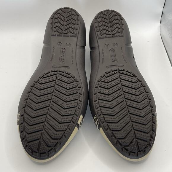 CROCS Cap Toe Bow Flat w/Bow Espresso Gold Relaxed Fit Women’s Size 9 - Picture 5 of 7